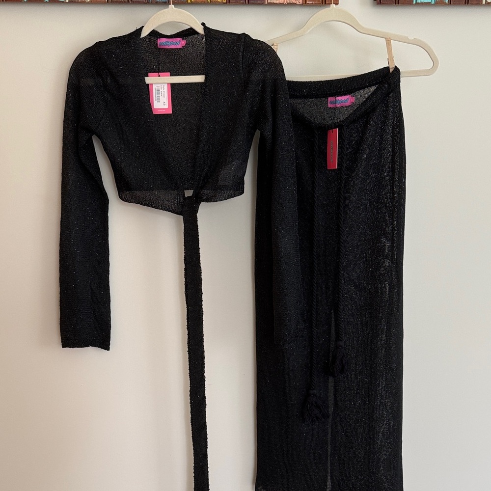 Edikted Black Skirt Set